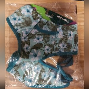 Vibrant Life Dog Harness. Green, Blue, White and Brown with Flower/Leaf …